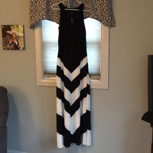 Formal dress black and white
